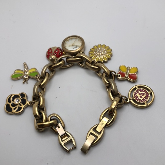 Anne Klein Charm Bracelet Watch Working w/New battery - Picture 1 of 7